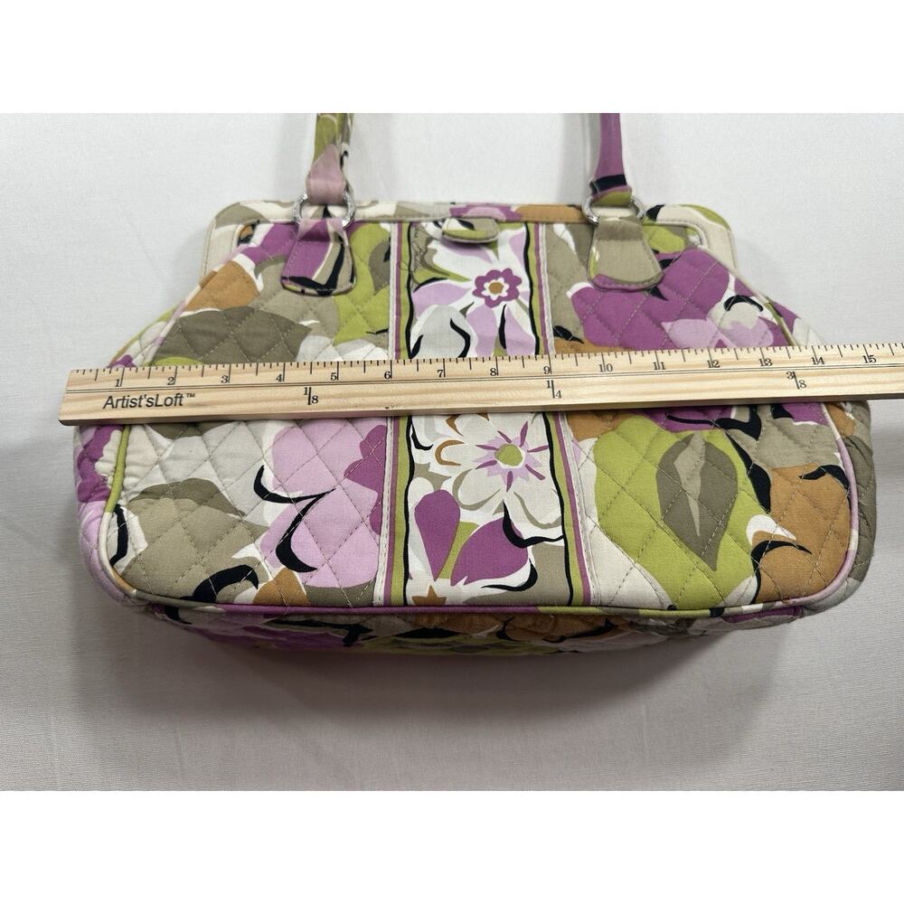 Vera Bradley Priscilla Pink Purse, Frame Bag, Soft Pink White Magnetic, Retired - Picture 15 of 16
